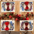 thumbnail image 4 of Fiudx Manteles Individuales Del Día de La Independencia, Manteles Festivos de Lino, Artículos Esenciales para La Cena con Aislamiento Duradero, Decoración de Verano Fácil de Limpiar, Reuniones Festiv, 4 of 6