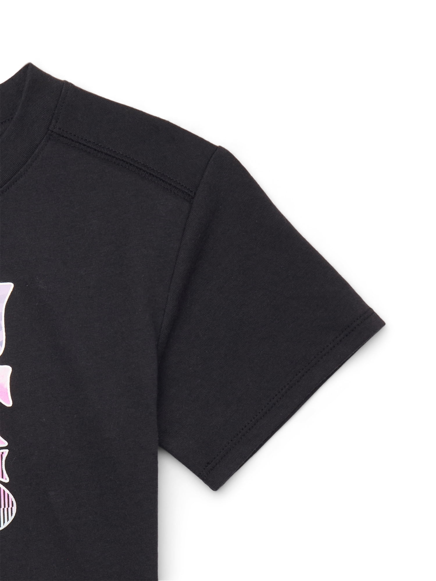 Athletic Works Girls Graphic Tee with Short Sleeves, Sizes 4-18 & Plus