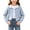 Blue, variant on Girls Cardigan Lightweight Hollow Knitting Cotton Long Sleeve Button Front Jacket with Peter Pan Collar for 2-9 Years Old Girls Purple