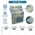 thumbnail image 7 of Table Runner Dresser Scarves 72 Inch Long, Blue Hydrangea and Eucalyptus Leaves Linen Dining Table Runners Farm Retro Burlap Linen Tabletop Scarf for Wedding Holiday Party Kitchen, 7 of 7