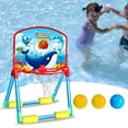 thumbnail image 3 of Aro de baloncesto de piscina flotante de plástico, de deportes de ejercicio juguetes de piscina interactivos para a partir de 6 Sunnimix aro de baloncesto de la piscina, 3 of 6