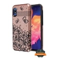 thumbnail image 1 of Samsung Galaxy A10E Phone Case Slim Hybrid Armor Shockproof Impact [Shock Absorption] Rubber Dual Layer Rugged Protective Hard PC & Soft TPU Lace Flowers Paisley Cover for Samsung Galaxy A10 E /A102, 1 of 2