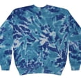 thumbnail image 3 of Tie-Dye Crew Neck Sweatshirt Adult Colortone Men Sizes S to 3XL Unisex Fleece, 3 of 3