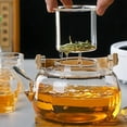 thumbnail image 4 of Cuisiland 1000ml Removable Filter and Borosilicate Temperature Resistant Glass Teapot with handle, 4 of 5