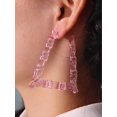 thumbnail image 2 of ORUYROP Boucles d'Oreilles en Bambou en Forme de U pour Femmes Boucles d'Oreilles en Résine Acrylique Colorées Grandes Boucles d'Oreilles Exagérées Bijoux en Bambou, 2 of 7