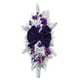 thumbnail image 2 of Adornos navideños, lágrima morada con lazo grande de terciopelo, ramas escarchadas, adornos morados, bayas, decoración festiva para puerta y pared para la temporada navideña, corona decorativa., 2 of 2