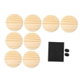 thumbnail image 2 of KLKCMS 8 Pieces Unfinished Wood Coasters for Crafts with Non Slip Pads Blank Wooden Coasters Tabletop Protection for Dyeing Writing Round, 2 of 9