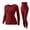 Wine, variant on FAZVAOO Thermal Underwear Women Long Johns Fleece Winter Thick Warm Built-In Padded Bra Lace Base Top and Bottom