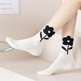 thumbnail image 2 of ZHENHONG Stockings for Women Women's Flowers Socks Cute Printing Short Socks Ankle Socks For Athletic Comfortable Gifts For Women, 2 of 9