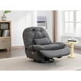 thumbnail image 5 of Power Recliner Swivel Glider Chair with USB Charger and Bluetooth Music Player for  Sleep Working Game and Leisure Model, Fabric, Grey, 5 of 8
