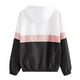 thumbnail image 3 of Camisas Para Mujer Tops Blusas Moda Manga Larga Bolsillo Color-Block Banda Elástica Cintura Chaqueta Con Capucha Odeerbi ODB141268, 3 of 3