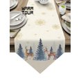thumbnail image 2 of Christmas Snowflake Elk Table Runner Christmas Dinner Party Table Runners Wedding Table Decorations Tablecloth, 2 of 4