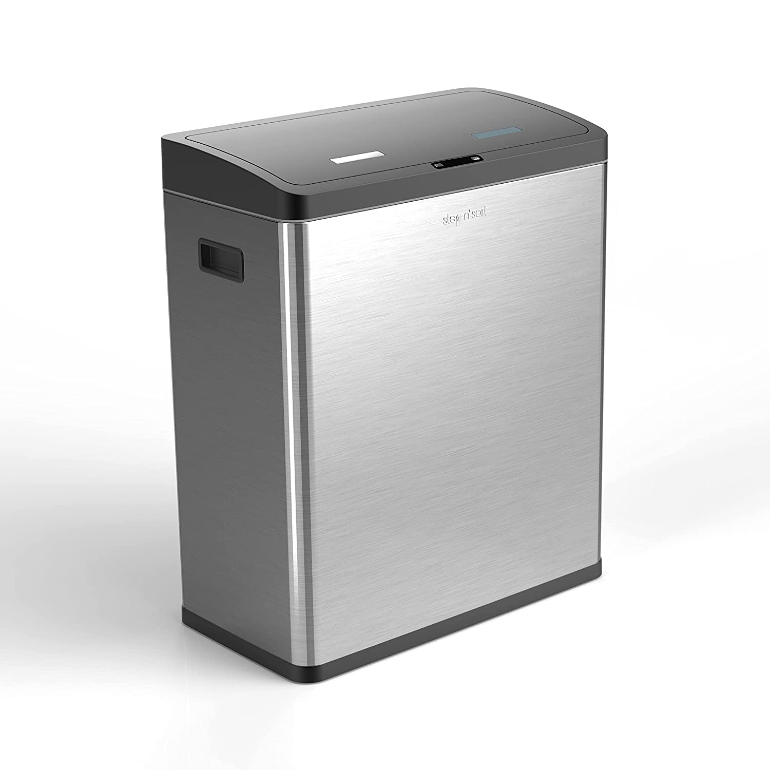 The 16 Gallon Motion Sensor Dual Trash and Recycling Bin with Removable
