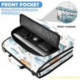 thumbnail image 6 of Zipper Binder with Shoulder Strap 2 inch 3 Ring Waterproof File Folder Organizer Bag 500 Sheet Watercolor Airplane Pattern, 6 of 8