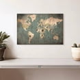 thumbnail image 2 of Elephant Stock Stained Map Wall Art - Horizontal Canvas Wall Art - Home Office Wall Decor - Map Canvas - Blue And Beige Decor - 12" x 8", 2 of 8
