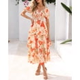 thumbnail image 2 of Vestido casual BTFBM para mujer con cuello cuadrado y manga abullonada, 2 of 9