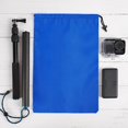thumbnail image 2 of Drawstring Bag with Toggle - Nylon Cinch and Ditty Pouch (Blue, 10 x 15 Inch), 2 of 7