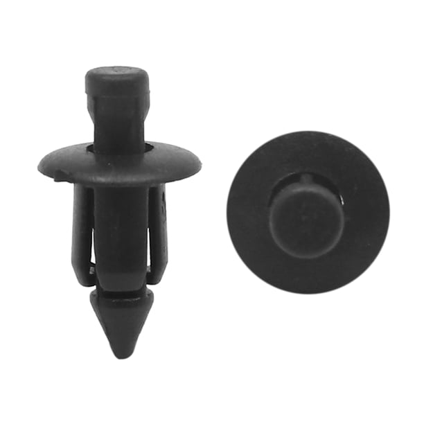 30pcs 6mm Agujero 8mm Grapa Panel de Puerta Paragolpes de Coche Remache Plástico Negro