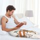 thumbnail image 5 of Balery Vintage Wild West Cowboy Pantalones de pijama para hombre, pijama ultraligero, pantalón de descanso-Small, 5 of 6