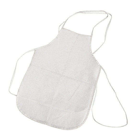 Do It Yourself White Poly Nonwoven Childs Apron - Craft Kits - 12 Pieces
