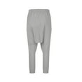 thumbnail image 5 of YABCSAZ Men's Hip Hop Baggy Harem Joggers Casual Loose Solid Athletic Pants Fall Winter Warm Trousers Low Crotch Drawstring Pockets Sweatpants for Workout, Jogging, Running,Sports, 5 of 6