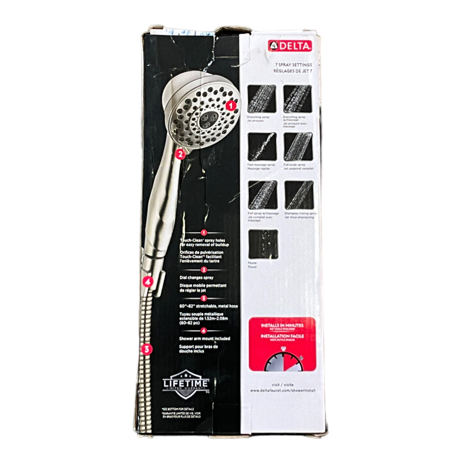 Delta: Premium 7-Setting Shower Mount Hand Shower