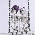 thumbnail image 2 of Halloween Skeletons,Full Body Poseable Skeleton, Scary Simulation Realistic Mini Bride & Groom Skeletons For Haunted House Bar Party Home Decor, 2 of 6