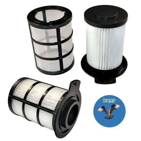 Vax Floor - HQRP 2-pack lCentral HEPA Filter for Vax Performance 2200T V-091TB, Floor Command V-091FC / Vax Force 10 Super Power V-091SP Vacuum Cleaner + HQRP Coaster