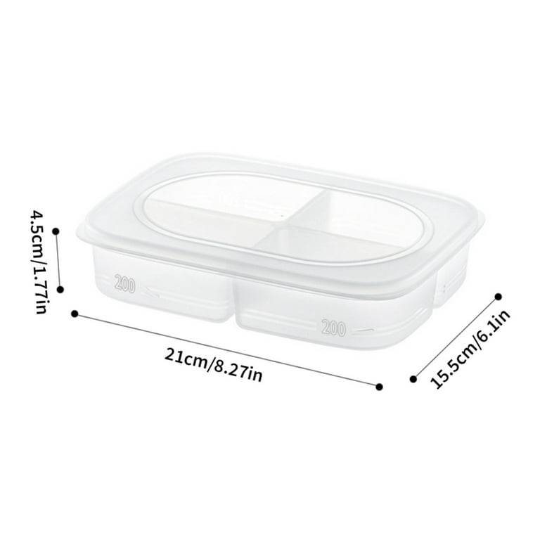 Large Capacity Plastic Seasoning Box with 4/8 Removable Compartments Sealed  Refrigerator Meal Prep Container Snack Serving Tray - AliExpress