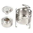 thumbnail image 1 of Mini Réchaud à Alcool pour Camping Réchaud à Bois Portable 2 en 1 pour Randonnée Urgence Extérieur Café, 1 of 7