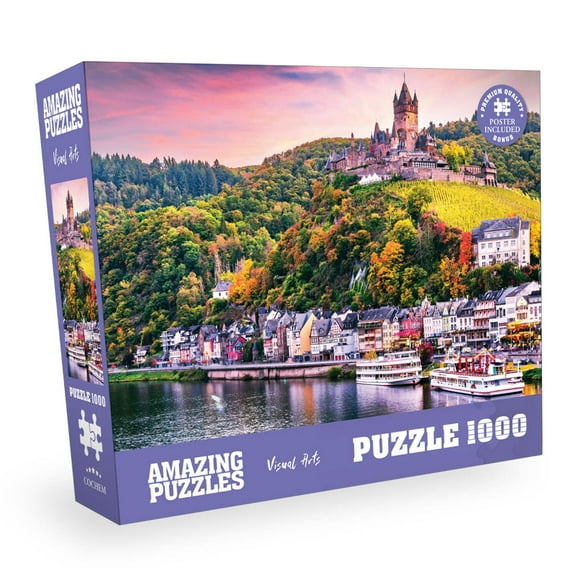 Castle by River Landscape in Germany Europe 1000 Piece Jigsaw Puzzle 19x27in