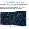 thumbnail image 2 of Art Desk Pad, Colorful Abstract Galaxy Desk Mat, XXL Large Gaming Mouse Pad for Desktop 31.5 x 15.7 Inch Computer Mousepad with Durable Stitched Edges, 2 of 6