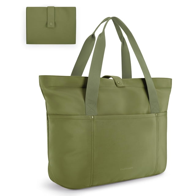 Bolsa BAGSMART para mujer plegable con cremallera de 20 litros (verde militar)