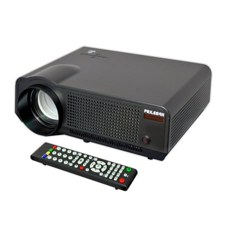 PYLE PRJLE84H - High-Definition Widescreen Projector with up to 120-Inch Viewing Screen, Built-In Speakers, USB Flash Reader & Accepts 1080p