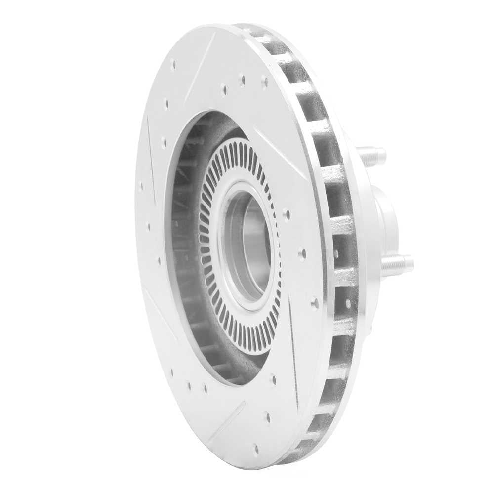 Dynamic Friction Company 631-54138R DFC Brake Rotor - Drilled And Slotted - Silver