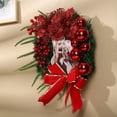 thumbnail image 2 of Douhoow Christmas Wreath for Front Door Christmas Wreath Sign Holiday Wall Garland Decor, 2 of 9