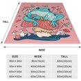 thumbnail image 4 of Pink Frog Print Blanket for Frogs Lovers Cute Mushroom Flannel Throw Blankets Super Soft Cozy Gifts for Kids Girls Women Couch Bed Living Room Travel Christmas Birthday Decor 40"x 50", 4 of 6