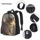 thumbnail image 3 of Disketp Golden White Tiger Mochila Estampada de Gran Capacidad con Lonchera y Estuche, Set de 3 Piezas para Estudiantes, 3 of 7