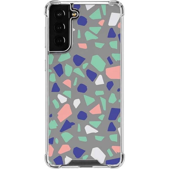 Skinit Polka Dots Cement Terrazzo Galaxy S22 Plus Clear Case