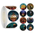 thumbnail image 1 of El Rollo De Pegatinas De Halloween Incluye 500 Piezas De Pegatinas Redondas Para Decoración De Festivales, Rollo De Pegatinas Para Libros, Cuadernos, Tarjetas De Felicitación Para Fiestas matsuzay HA013373-00, 1 of 7