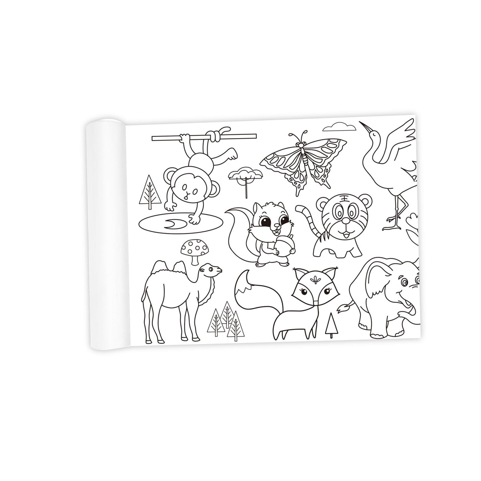 KolorFish Coloring Re-Stick Drawing Paper Roll for Kids, 118X12 Inch Large  (Animal) Sketch Pad Price in India - Buy KolorFish Coloring Re-Stick Drawing  Paper Roll for Kids, 118X12 Inch Large (Animal) Sketch