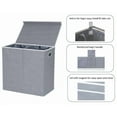 thumbnail image 3 of Mainstays Double Laundry Hamper with Lid, Two Removable Mesh Sorters for Adult, Laundy Basket, Lid with Magnet for Easy Open/Close, 3 of 7