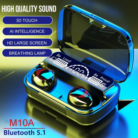 FYHALE M10A IPX7 Bluetooth 5.0 Headset Wireless Earphones Earbuds Stereo Headphone A