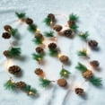 thumbnail image 1 of Fiudx Guirnalda de Luces Led Navideñas con Diseño de Piña y Campana, Luz Blanca Cálida, Funciona con Pilas, Ideal para Decoración de Interiores y Exteriores, Ideal para Fiestas Navideñas, 2 M de Larg, 1 of 6