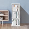 thumbnail image 2 of TFCFL 360° Rotating Bookshelf 3 Tier Standing Bookcase Small Corner Bookcase Storage Display Stand, 2 of 20