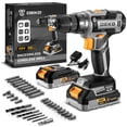 thumbnail image 1 of Perceuse Électrique Sans Fil : DEKOPRO Perceuse Électrique Sans Fil 20 V Ensemble d'Outils Perceuses Sans Fil avec 2 Batteries et Chargeur 20 Volts, 1 of 9