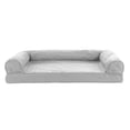 thumbnail image 2 of Furhaven Cama de gel refrescante para perros grandes y medianos con refuerzos extraíbles y funda lavable, para perros de hasta 55 libras - Sofá acolchado - Gris plateado, grande, 2 of 5