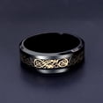 thumbnail image 4 of Titanium Steel Carbon Fiber Dragon Ring Material Style Simple Stylish Features Plating Color Image Color Image, 4 of 7