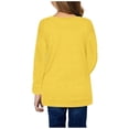 thumbnail image 2 of nsendm Toddler Girl Shirts Kids Girls Fashion Top Shirt Solid Color Button Casual Tunic Tops Long Sleeve Loose Crewneck Blouse T-Shirt Tee Girls Shirt Yellow 6-7 Years, 2 of 5