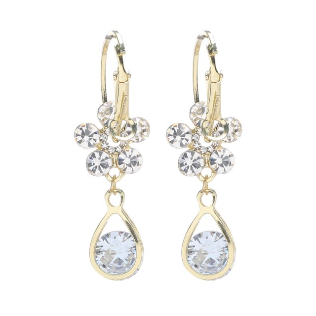 Boucles d'Oreilles Mode en Acier Inoxydable Rondes Pendantes pour Femmes